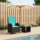 vidaXL Tuin loungeset 2 st Zwart PE rotan en poedergecoat staal