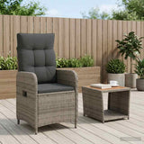 vidaXL Tuin loungeset 2 st Zwart PE rotan en poedergecoat staal