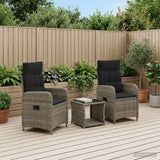 vidaXL Tuin loungeset 2 st Zwart PE rotan en poedergecoat staal