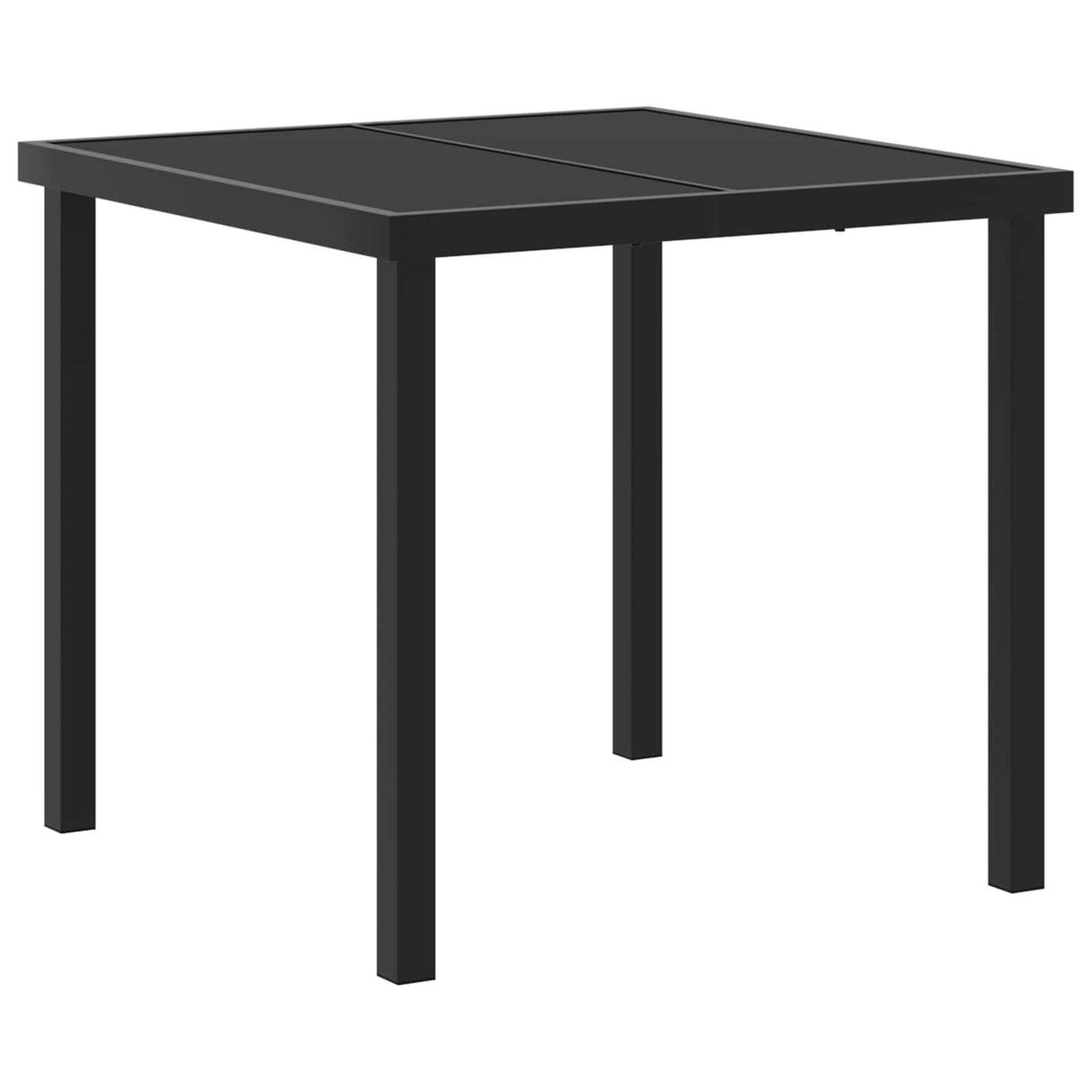 vidaXL Buiten Eettafel Set 3 st Zwart poly rattan