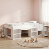 vidaXL Kinderbedframe met opbergruimte Wit 80 x 200 cm Bewerkt hout