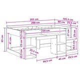 vidaXL Kinderbedframe met opbergruimte Wit 80 x 200 cm Bewerkt hout