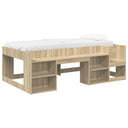 vidaXL Kinderbedframe met opbergruimte Wit 80 x 200 cm Bewerkt hout