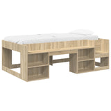 vidaXL Kinderbedframe met opbergruimte Wit 80 x 200 cm Bewerkt hout