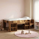 vidaXL Kinderbedframe met opbergruimte Wit 80 x 200 cm Bewerkt hout