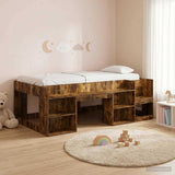 vidaXL Kinderbedframe met opbergruimte Wit 80 x 200 cm Bewerkt hout