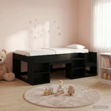 vidaXL Kinderbedframe met opbergruimte Wit 80 x 200 cm Bewerkt hout