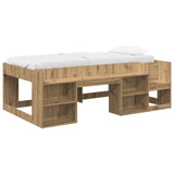vidaXL Kinderbedframe met opbergruimte Wit 80 x 200 cm Bewerkt hout