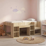 vidaXL Kinderbedframe met opbergruimte Wit 80 x 200 cm Bewerkt hout
