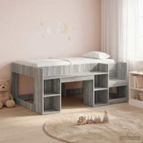 vidaXL Kinderbedframe met opbergruimte Wit 80 x 200 cm Bewerkt hout