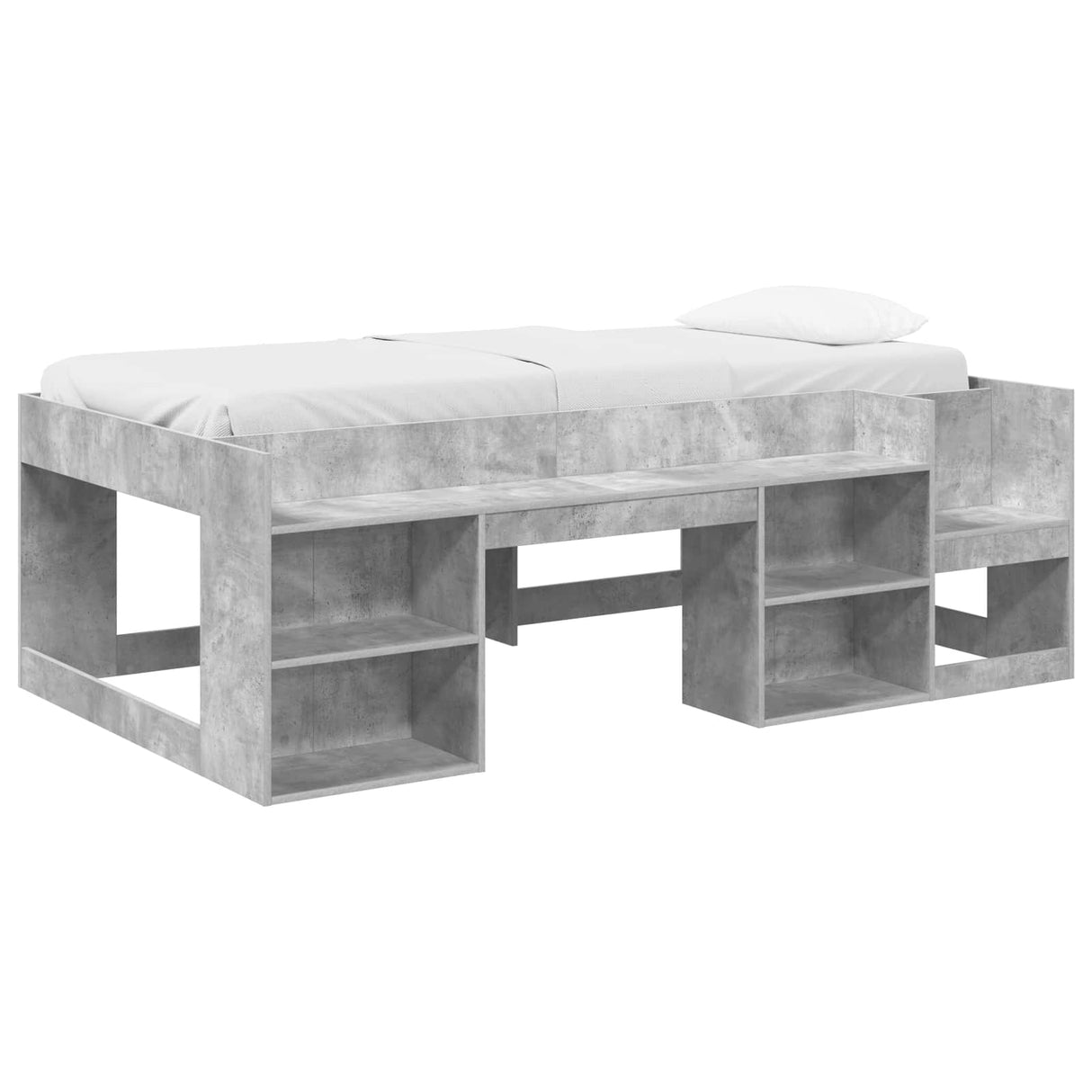 vidaXL Kinderbedframe met opbergruimte Wit 80 x 200 cm Bewerkt hout