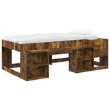 vidaXL Kinderbedframe met opbergruimte Wit 80 x 200 cm Bewerkt hout