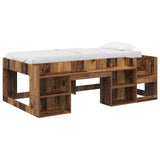 vidaXL Kinderbedframe met opbergruimte Wit 80 x 200 cm Bewerkt hout