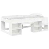 vidaXL Kinderbedframe met opbergruimte Wit 80 x 200 cm Bewerkt hout