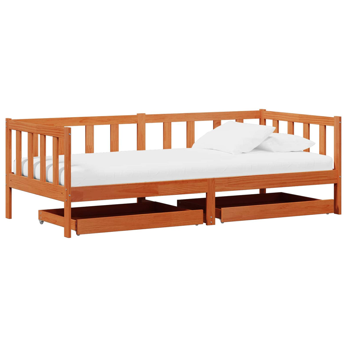 vidaXL Slaapbank met lades massief grenenhout 90x200 cm