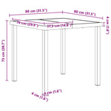 vidaXL Tuin Eettafel Set 7 st Zwart poly rattan