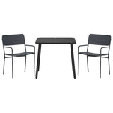 vidaXL Dining Set 3 Pieces Anthracite Steel