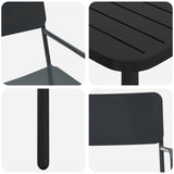 vidaXL Dining Set 3 Pieces Anthracite Steel