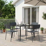 vidaXL Dining Set 3 Pieces Anthracite Steel