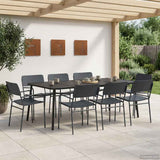 vidaXL Dining Set 3 Pieces Anthracite Steel