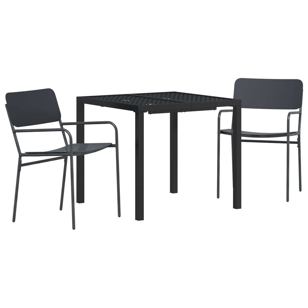 vidaXL Buitenmeubels set 3 st Antracietkleurig Staal
