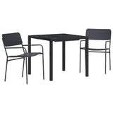 vidaXL Buitenmeubels set 3 st Antracietkleurig Staal