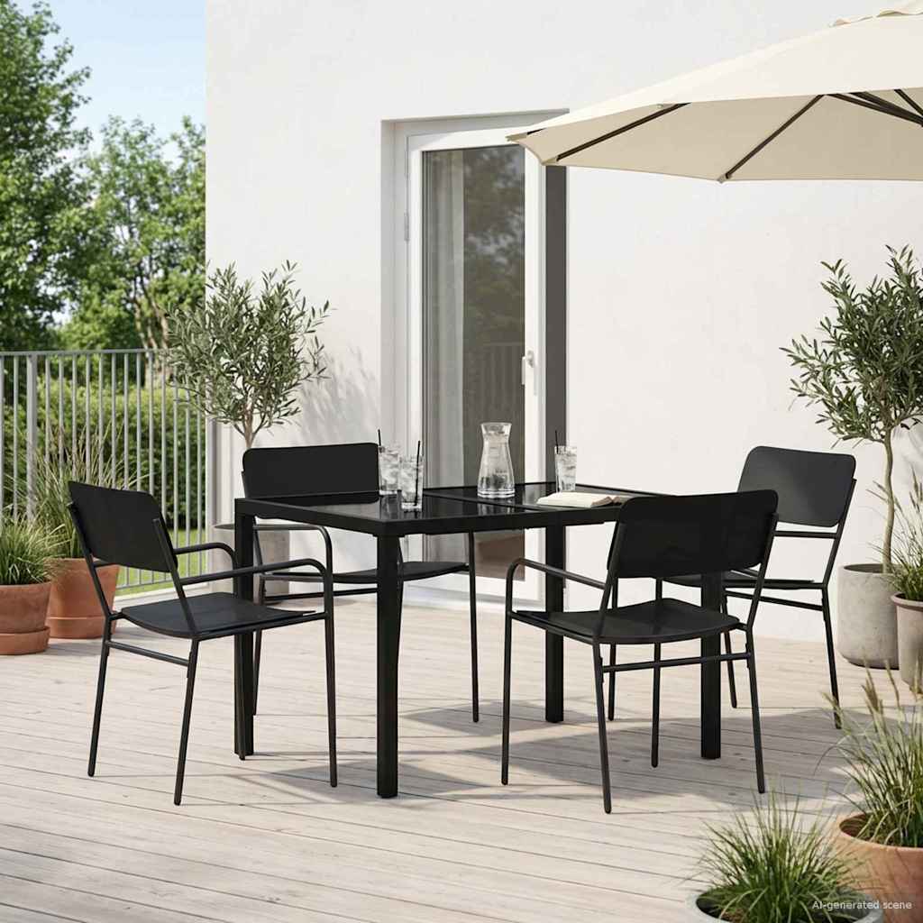 vidaXL Buitenmeubels set 3 st Antracietkleurig Staal