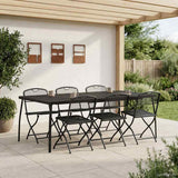 vidaXL Ensemble de mobilier d'extérieur 5 pcs Fer et Acier Anthracite