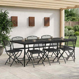 vidaXL Ensemble de mobilier d'extérieur 5 pcs Fer et Acier Anthracite