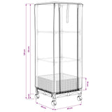 vidaXL Plantenbak verhoogd met kashoes 40x40x123 cm rattanlook