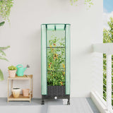 vidaXL Plantenbak verhoogd met kashoes 40x40x123 cm rattanlook