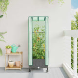 vidaXL Plantenbak verhoogd met kashoes 40x40x123 cm rattanlook