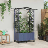 vidaXL Verhoogd Bed met Trellis en Dak Bruin 124 x 40 x 129 cm PP