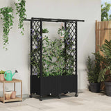 vidaXL Verhoogd Bed met Trellis en Dak Bruin 124 x 40 x 129 cm PP
