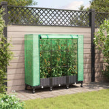 vidaXL Plantenbak verhoogd met kashoes 40x40x123 cm rattanlook