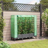 vidaXL Plantenbak verhoogd met kashoes 40x40x123 cm rattanlook