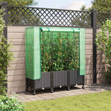 vidaXL Plantenbak verhoogd met kashoes 40x40x123 cm rattanlook