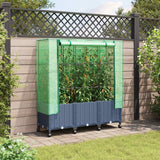vidaXL Plantenbak verhoogd met kashoes 40x40x123 cm rattanlook