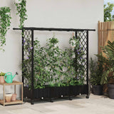 vidaXL Verhoogd Bed met Trellis en Dak Bruin 124 x 40 x 129 cm PP