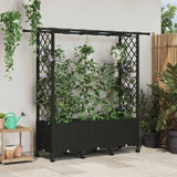 vidaXL Verhoogd Bed met Trellis en Dak Bruin 124 x 40 x 129 cm PP
