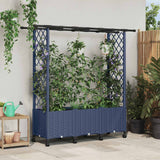 vidaXL Verhoogd Bed met Trellis en Dak Bruin 124 x 40 x 129 cm PP