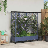 vidaXL Verhoogd Bed met Trellis en Dak Bruin 124 x 40 x 129 cm PP