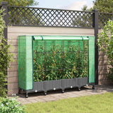 vidaXL Plantenbak verhoogd met kashoes 40x40x123 cm rattanlook