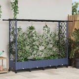 vidaXL Verhoogd Bed met Trellis en Dak Bruin 124 x 40 x 129 cm PP