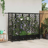 vidaXL Verhoogd Bed met Trellis en Dak Bruin 124 x 40 x 129 cm PP