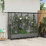 vidaXL Verhoogd Bed met Trellis en Dak Bruin 124 x 40 x 129 cm PP