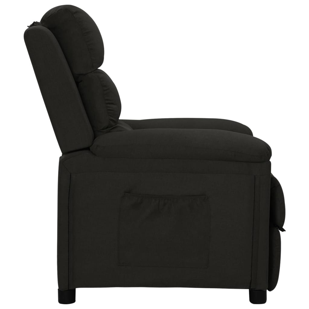 vidaXL Fauteuil verstelbaar stof lichtgrijs