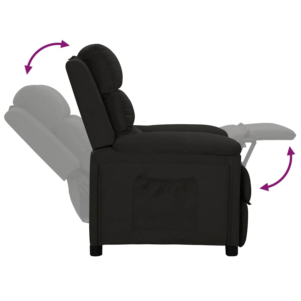 vidaXL Fauteuil verstelbaar stof lichtgrijs