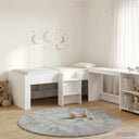 vidaXL Kinderhoogslaper met bureau Wit 80 x 200 cm Bewerkt hout