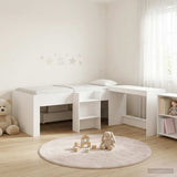 vidaXL Bedframe met Bureau Wit 90 x 200 cm Bewerkt hout